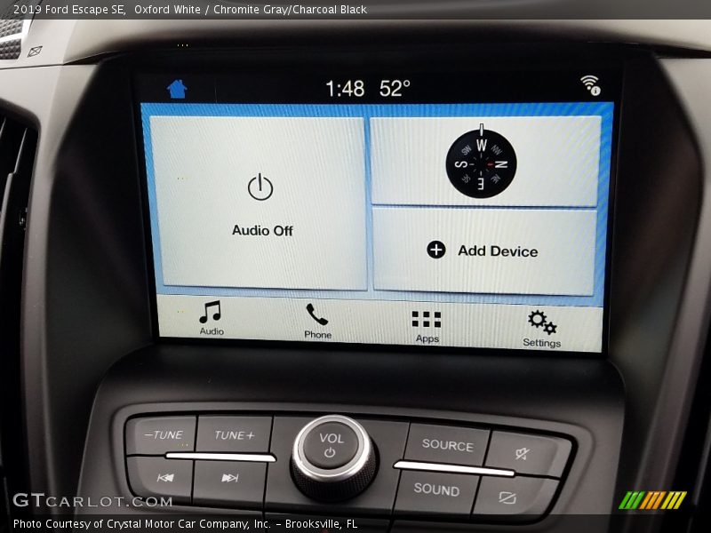 Oxford White / Chromite Gray/Charcoal Black 2019 Ford Escape SE