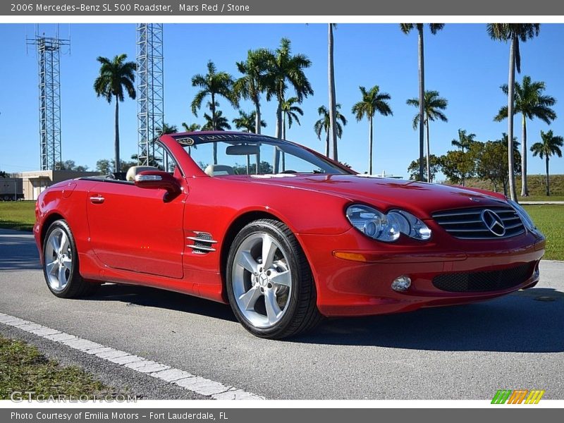 Mars Red / Stone 2006 Mercedes-Benz SL 500 Roadster