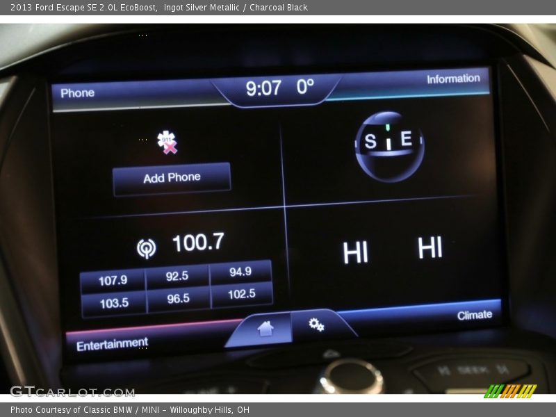 Ingot Silver Metallic / Charcoal Black 2013 Ford Escape SE 2.0L EcoBoost