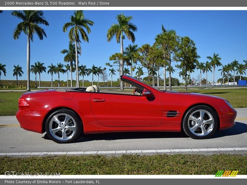 Mars Red / Stone 2006 Mercedes-Benz SL 500 Roadster