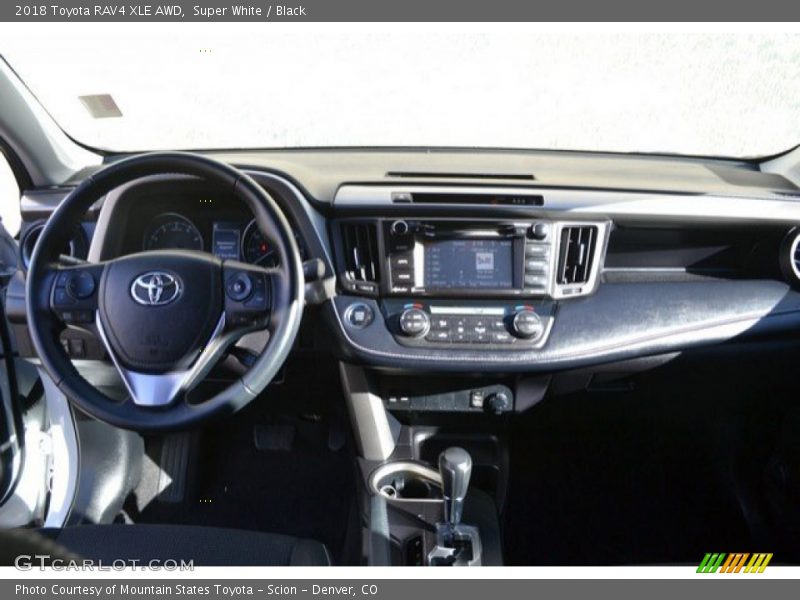 Super White / Black 2018 Toyota RAV4 XLE AWD