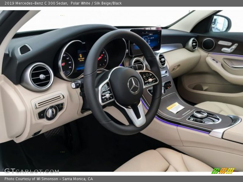 Polar White / Silk Beige/Black 2019 Mercedes-Benz C 300 Sedan