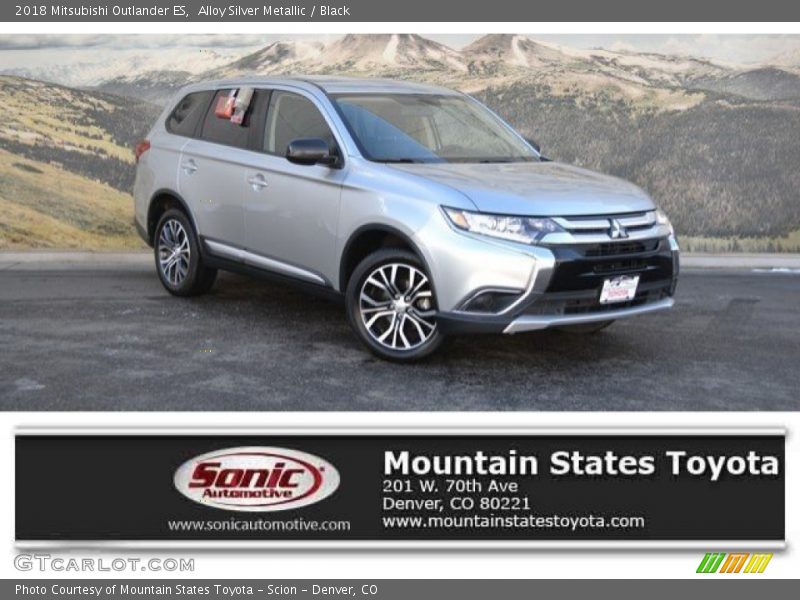Alloy Silver Metallic / Black 2018 Mitsubishi Outlander ES