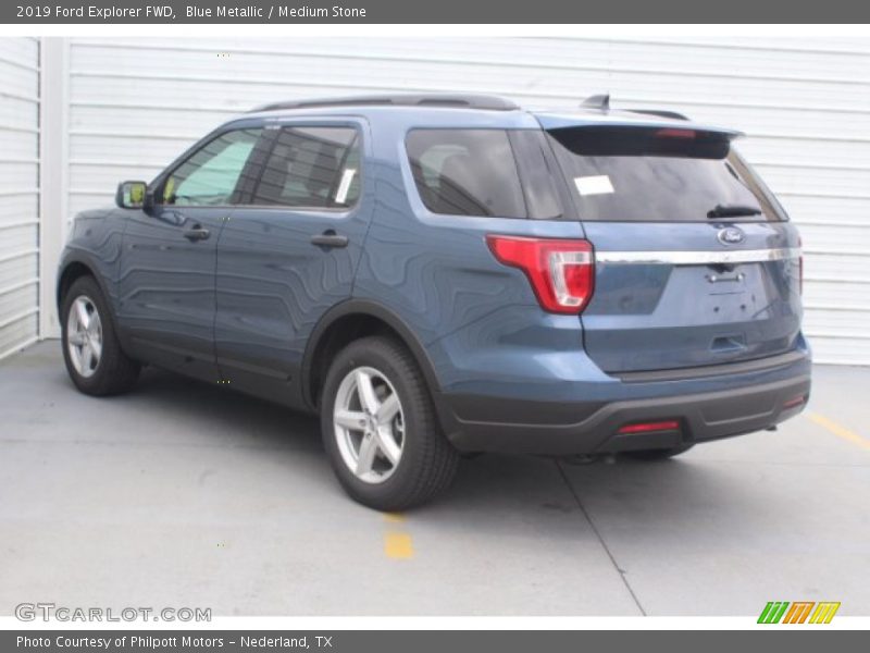 Blue Metallic / Medium Stone 2019 Ford Explorer FWD