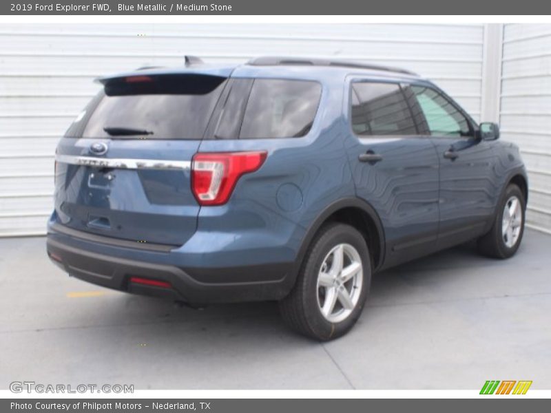 Blue Metallic / Medium Stone 2019 Ford Explorer FWD