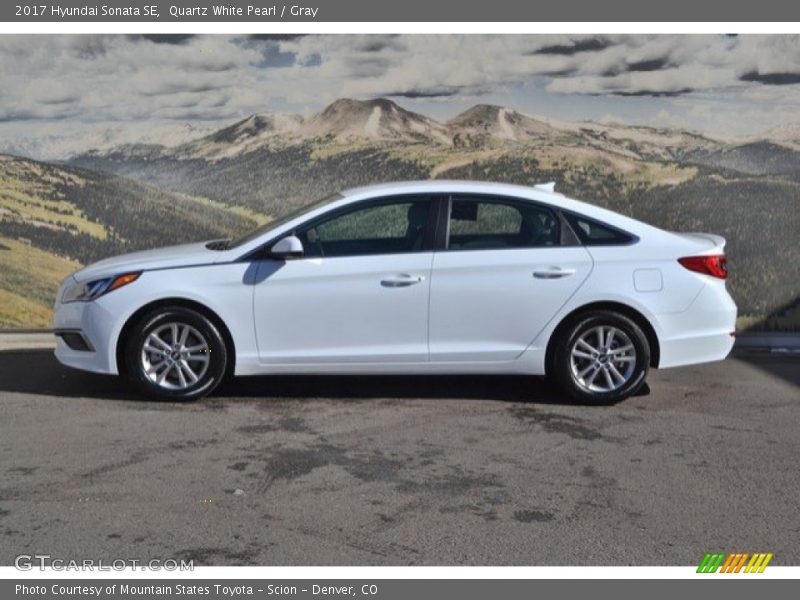 Quartz White Pearl / Gray 2017 Hyundai Sonata SE