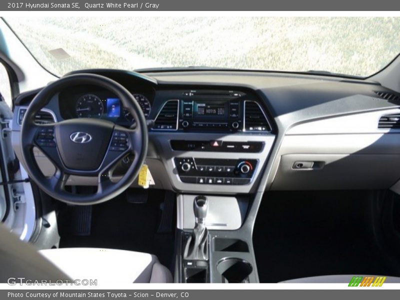 Quartz White Pearl / Gray 2017 Hyundai Sonata SE