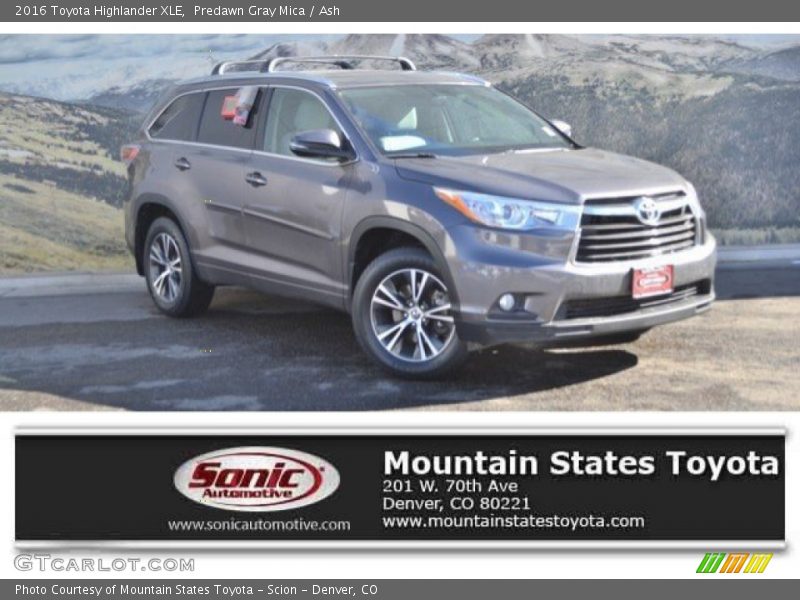 Predawn Gray Mica / Ash 2016 Toyota Highlander XLE