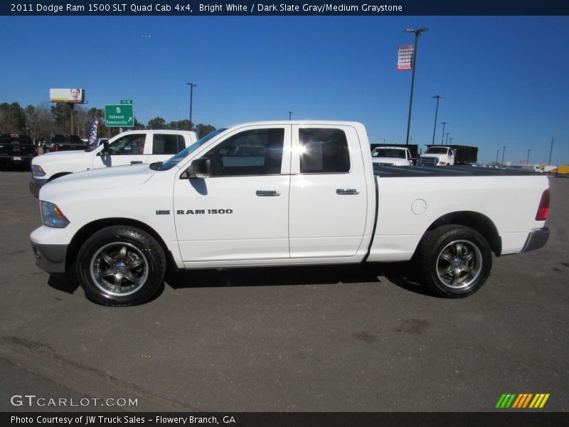 Bright White / Dark Slate Gray/Medium Graystone 2011 Dodge Ram 1500 SLT Quad Cab 4x4