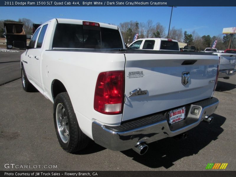 Bright White / Dark Slate Gray/Medium Graystone 2011 Dodge Ram 1500 SLT Quad Cab 4x4