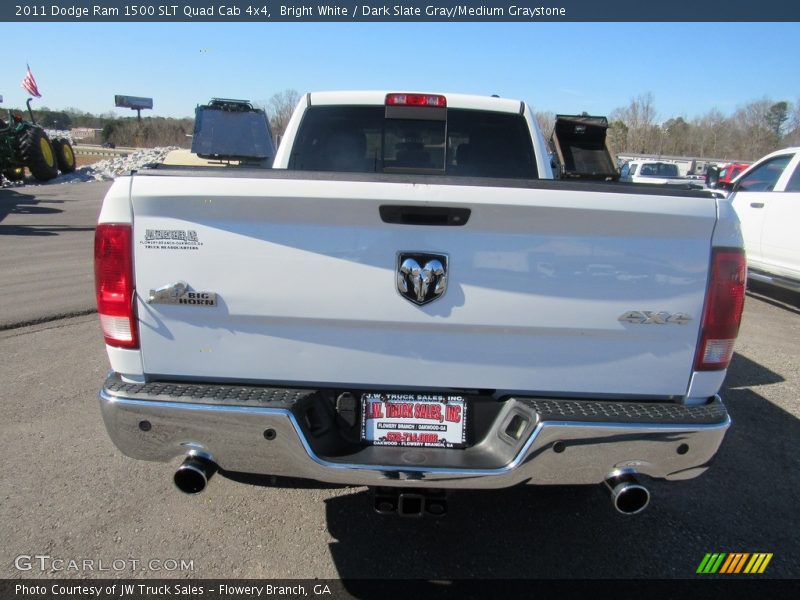 Bright White / Dark Slate Gray/Medium Graystone 2011 Dodge Ram 1500 SLT Quad Cab 4x4