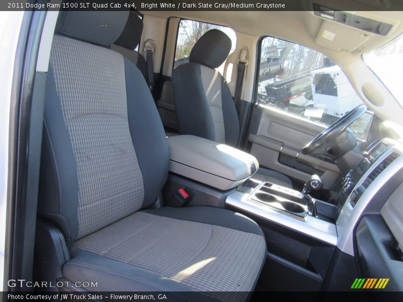 Bright White / Dark Slate Gray/Medium Graystone 2011 Dodge Ram 1500 SLT Quad Cab 4x4