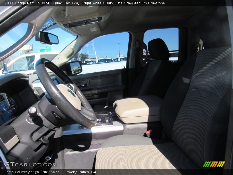 Bright White / Dark Slate Gray/Medium Graystone 2011 Dodge Ram 1500 SLT Quad Cab 4x4