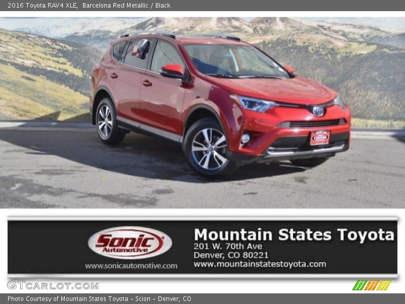Barcelona Red Metallic / Black 2016 Toyota RAV4 XLE