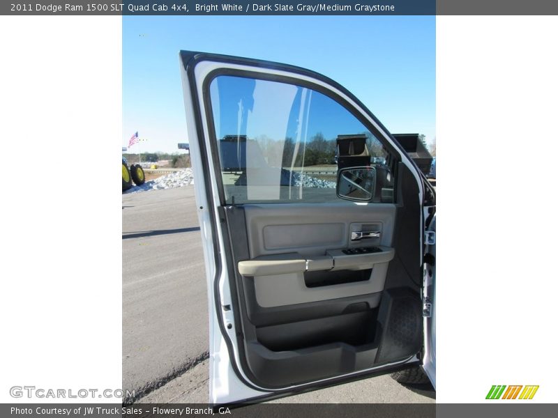 Bright White / Dark Slate Gray/Medium Graystone 2011 Dodge Ram 1500 SLT Quad Cab 4x4