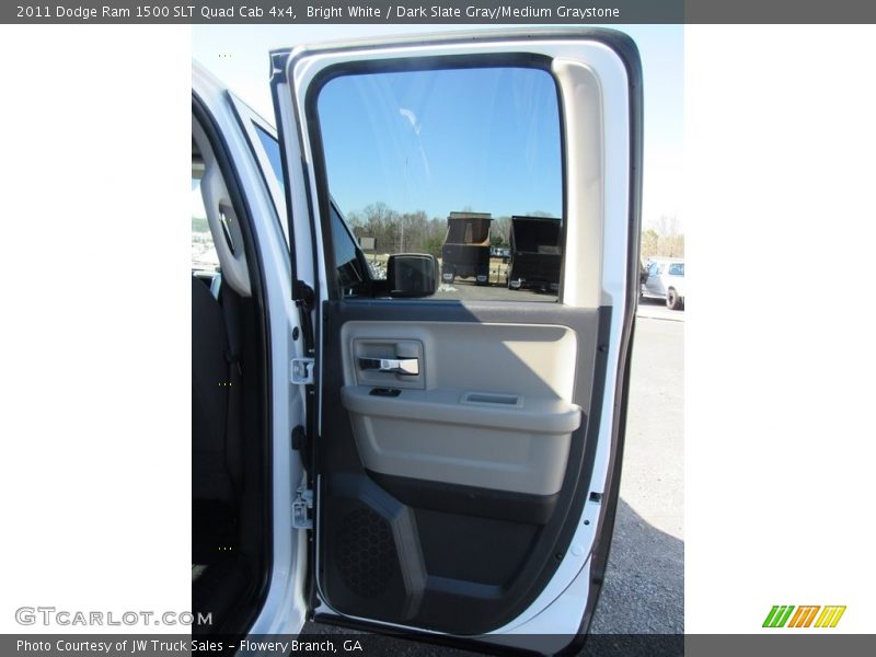 Bright White / Dark Slate Gray/Medium Graystone 2011 Dodge Ram 1500 SLT Quad Cab 4x4