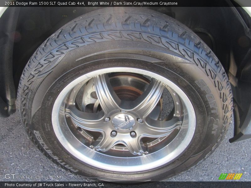 Bright White / Dark Slate Gray/Medium Graystone 2011 Dodge Ram 1500 SLT Quad Cab 4x4