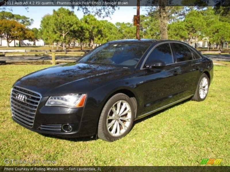 Phantom Black Pearl Effect / Nougat Brown 2011 Audi A8 4.2 FSI quattro