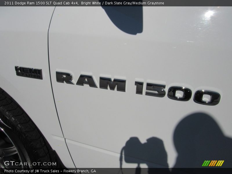 Bright White / Dark Slate Gray/Medium Graystone 2011 Dodge Ram 1500 SLT Quad Cab 4x4