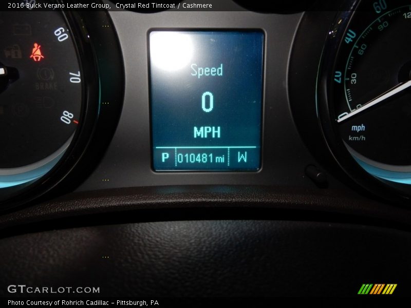 Crystal Red Tintcoat / Cashmere 2016 Buick Verano Leather Group