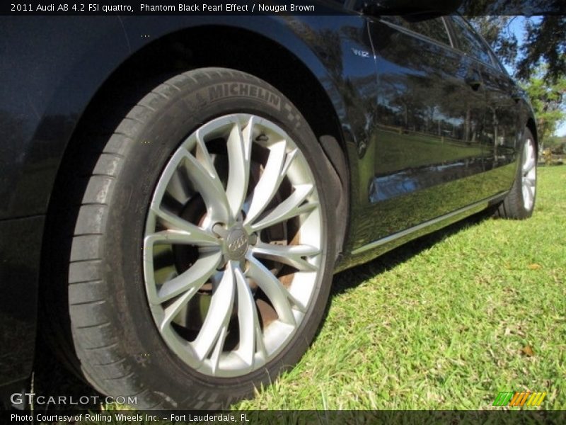 Phantom Black Pearl Effect / Nougat Brown 2011 Audi A8 4.2 FSI quattro