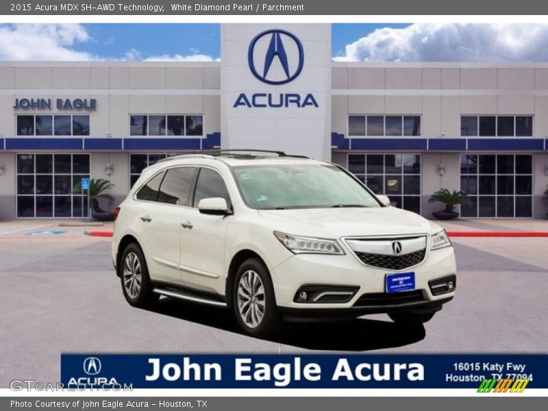 White Diamond Pearl / Parchment 2015 Acura MDX SH-AWD Technology