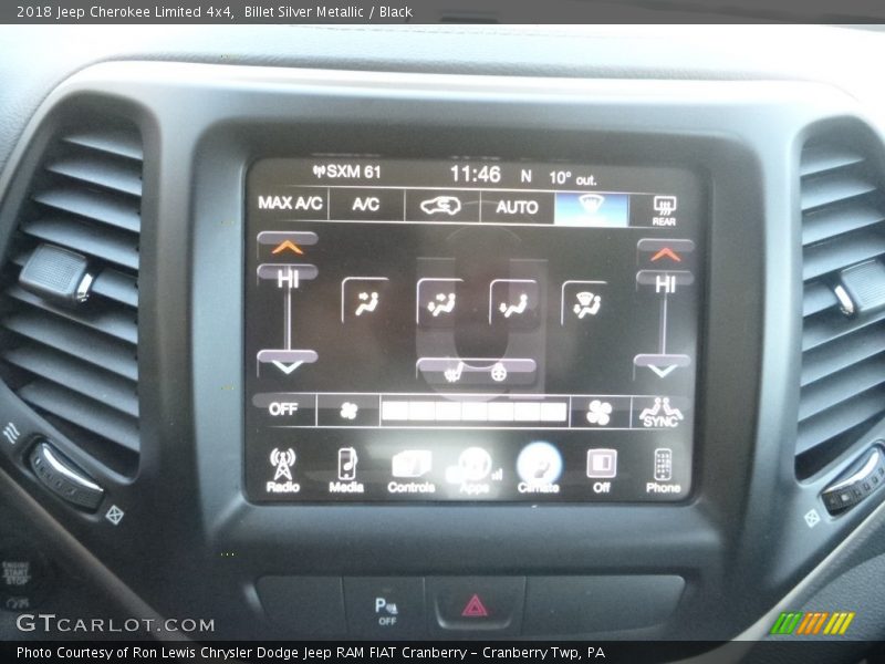 Billet Silver Metallic / Black 2018 Jeep Cherokee Limited 4x4