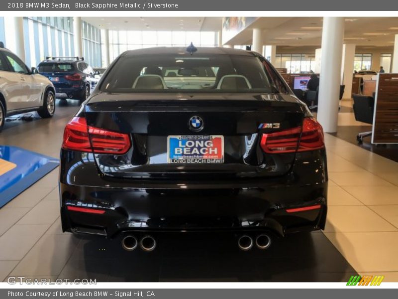 Black Sapphire Metallic / Silverstone 2018 BMW M3 Sedan