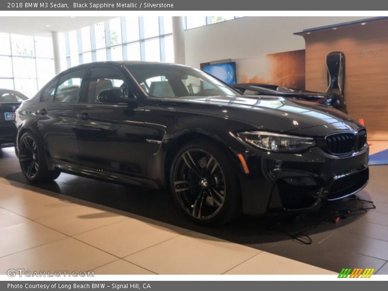 Black Sapphire Metallic / Silverstone 2018 BMW M3 Sedan