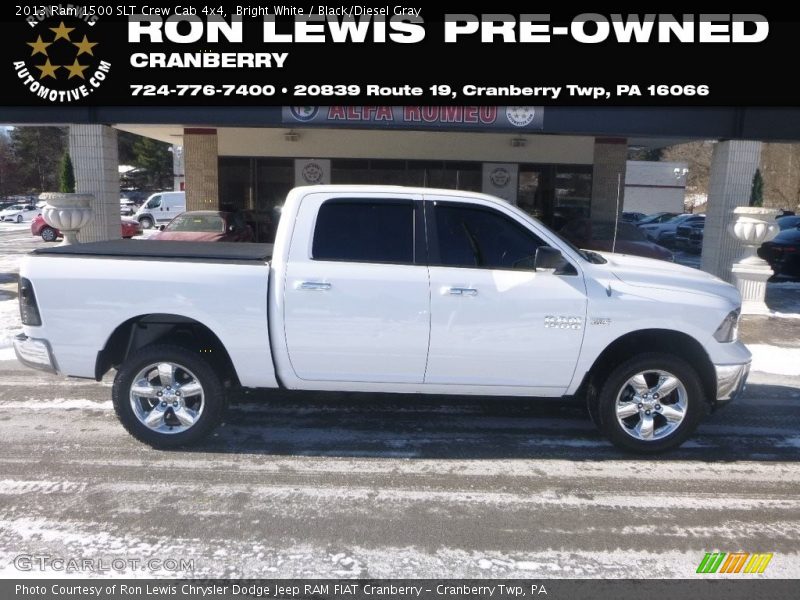 Bright White / Black/Diesel Gray 2013 Ram 1500 SLT Crew Cab 4x4