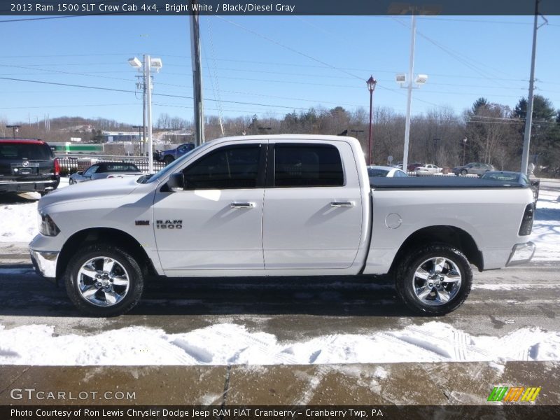 Bright White / Black/Diesel Gray 2013 Ram 1500 SLT Crew Cab 4x4