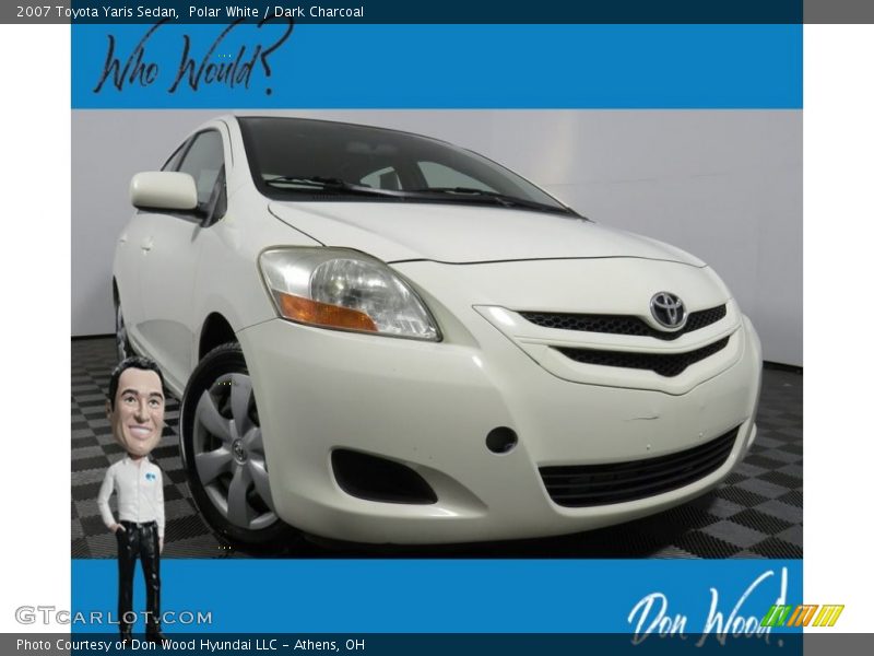 Polar White / Dark Charcoal 2007 Toyota Yaris Sedan