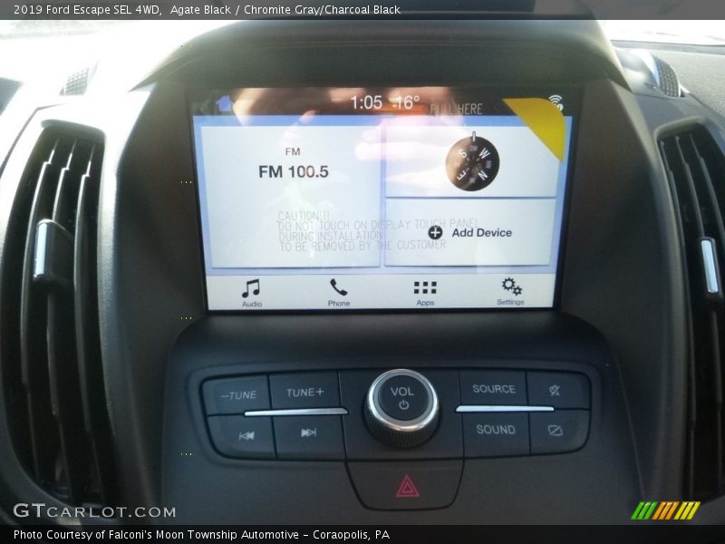 Agate Black / Chromite Gray/Charcoal Black 2019 Ford Escape SEL 4WD