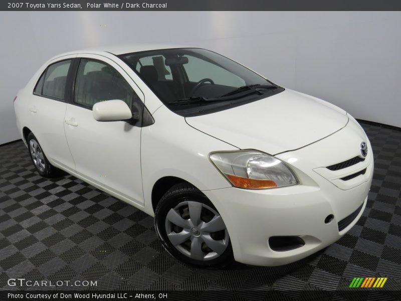 Polar White / Dark Charcoal 2007 Toyota Yaris Sedan