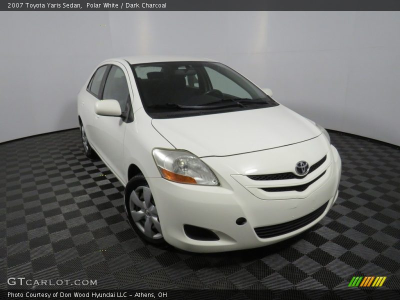 Polar White / Dark Charcoal 2007 Toyota Yaris Sedan
