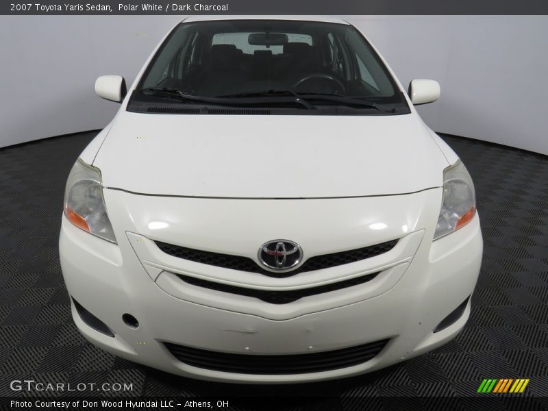 Polar White / Dark Charcoal 2007 Toyota Yaris Sedan