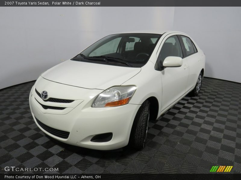 Polar White / Dark Charcoal 2007 Toyota Yaris Sedan