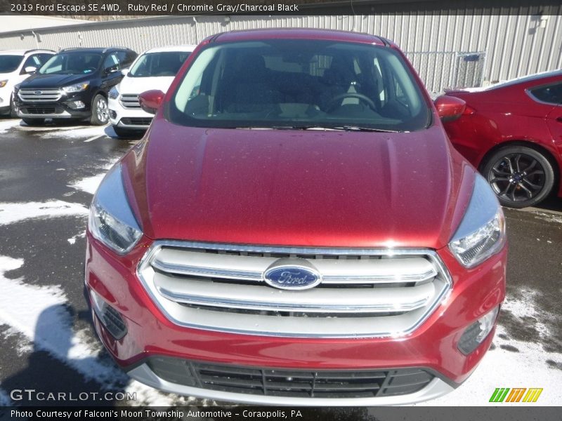 Ruby Red / Chromite Gray/Charcoal Black 2019 Ford Escape SE 4WD