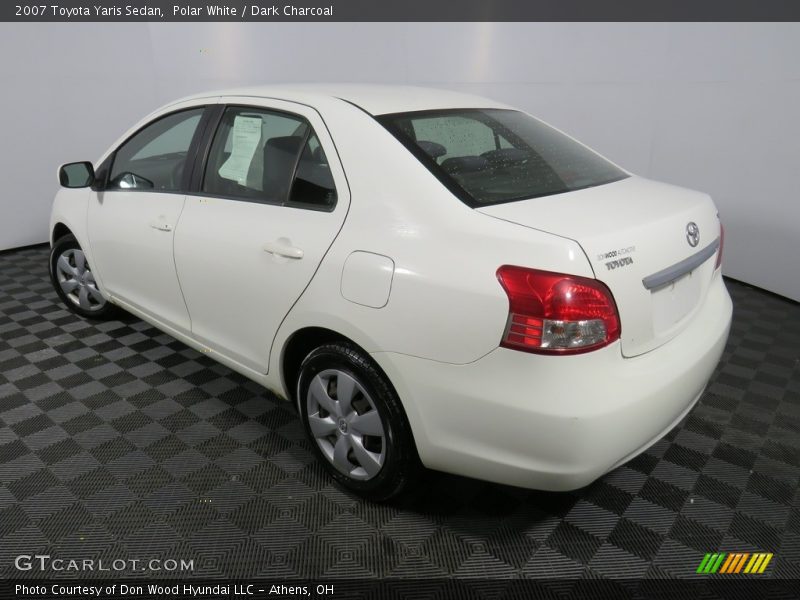 Polar White / Dark Charcoal 2007 Toyota Yaris Sedan