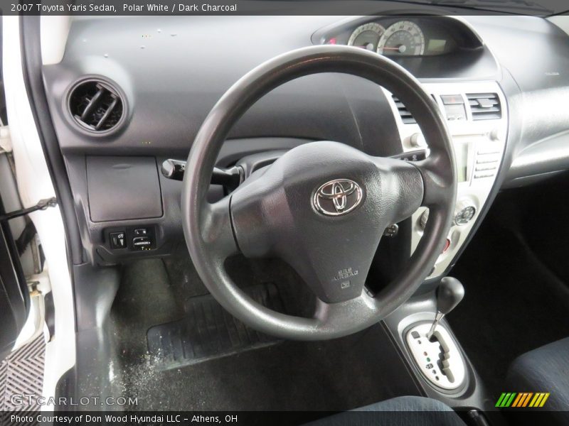 Polar White / Dark Charcoal 2007 Toyota Yaris Sedan