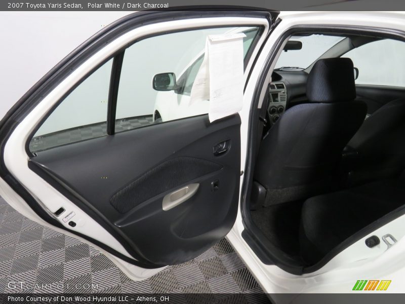 Polar White / Dark Charcoal 2007 Toyota Yaris Sedan