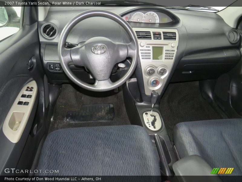 Polar White / Dark Charcoal 2007 Toyota Yaris Sedan