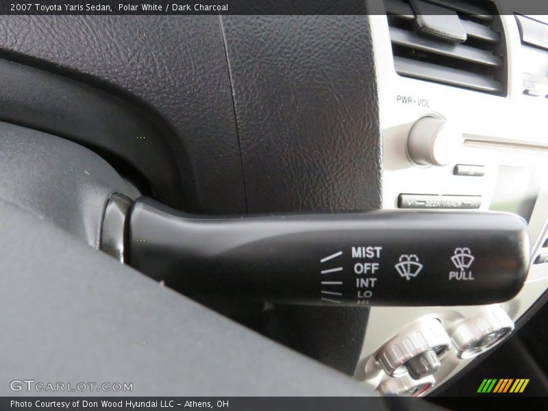 Polar White / Dark Charcoal 2007 Toyota Yaris Sedan