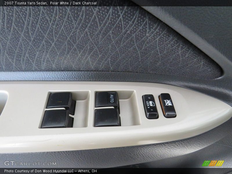 Polar White / Dark Charcoal 2007 Toyota Yaris Sedan