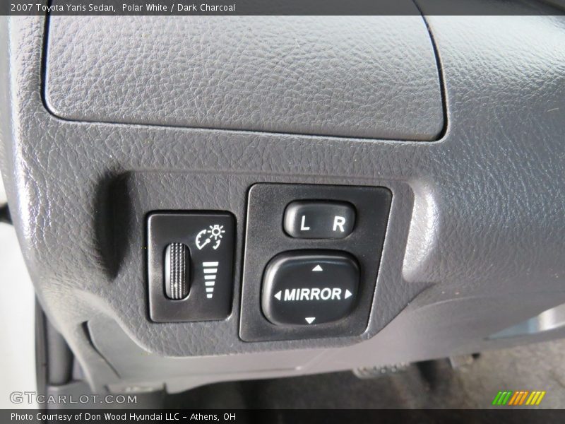 Polar White / Dark Charcoal 2007 Toyota Yaris Sedan