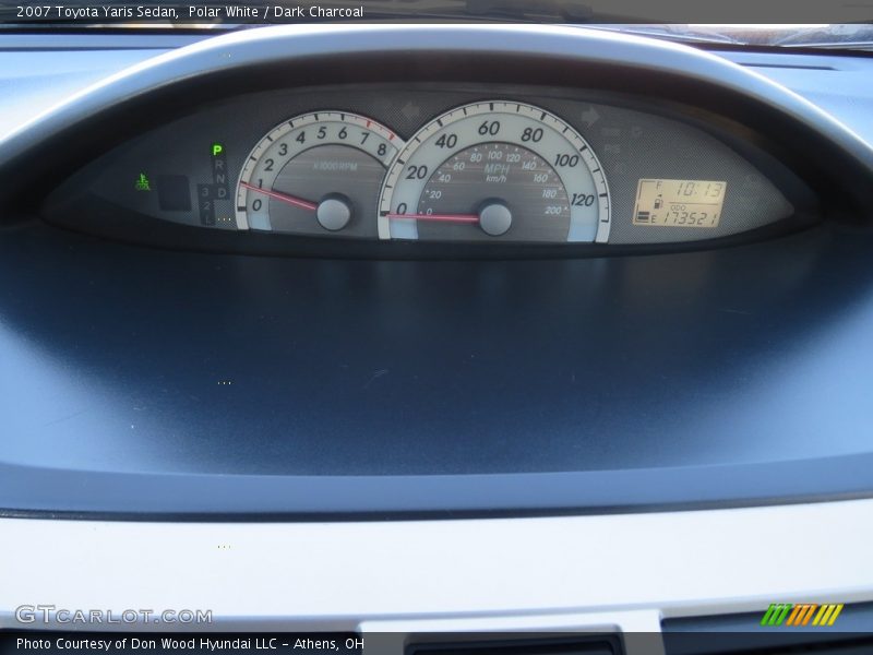 Polar White / Dark Charcoal 2007 Toyota Yaris Sedan