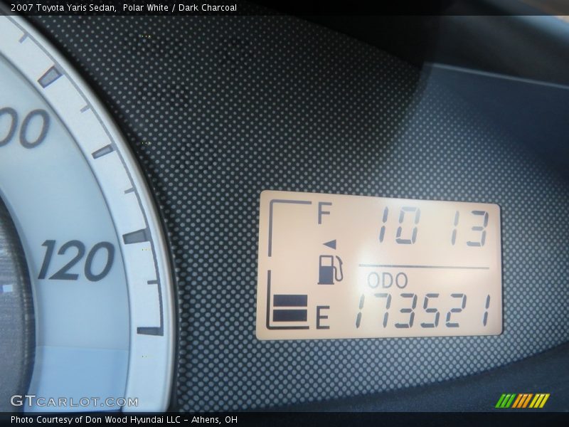 Polar White / Dark Charcoal 2007 Toyota Yaris Sedan