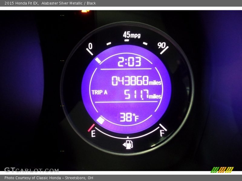 Alabaster Silver Metallic / Black 2015 Honda Fit EX