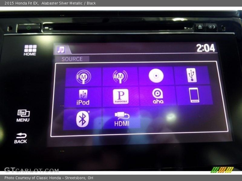 Alabaster Silver Metallic / Black 2015 Honda Fit EX