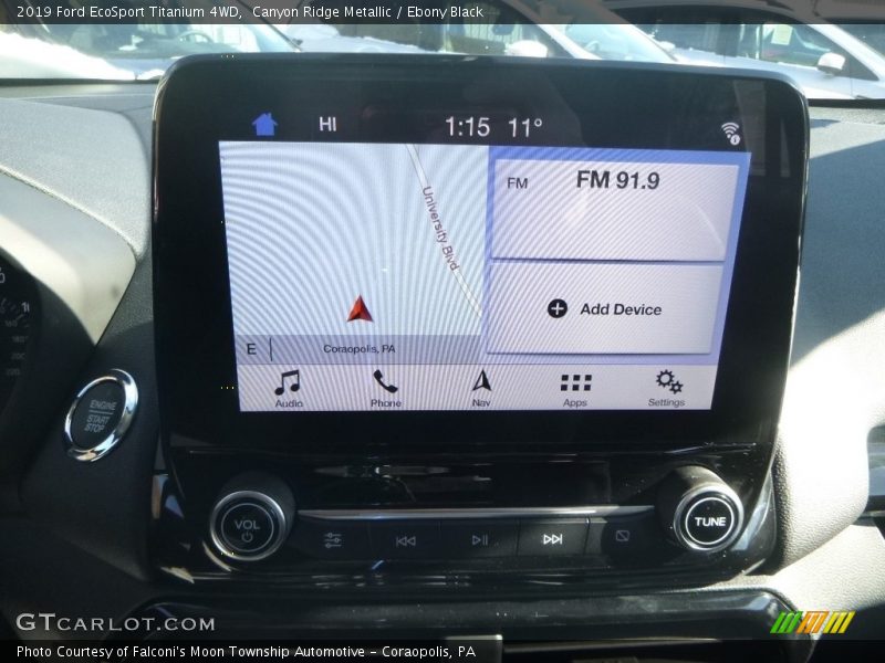 Canyon Ridge Metallic / Ebony Black 2019 Ford EcoSport Titanium 4WD